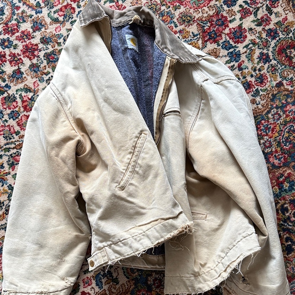 Carhartt Blue and Red Wool Blend Jacket